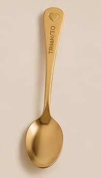 Cuillère dorée premium gravée Tiramyto